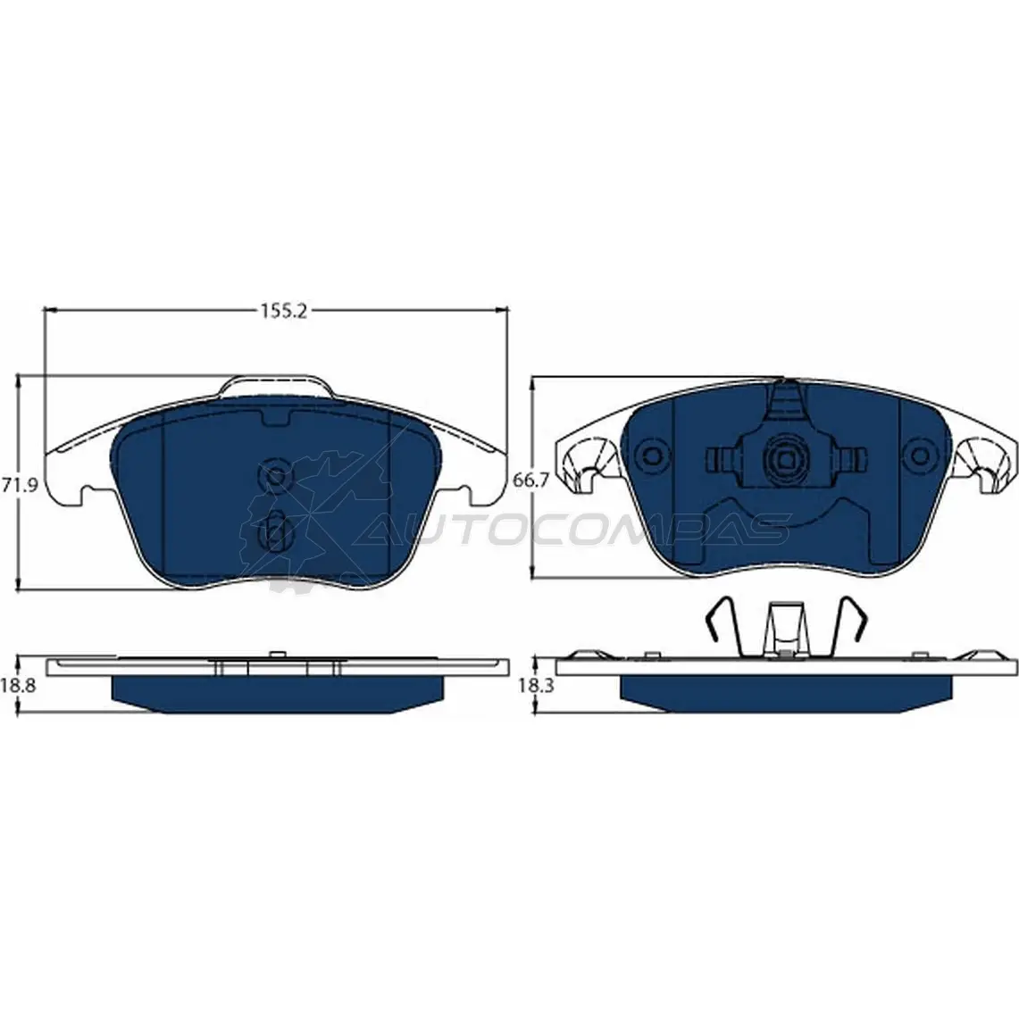 Тормозные колодки, комплект TRW gdb1691bte 1437237466 N0BT SXO