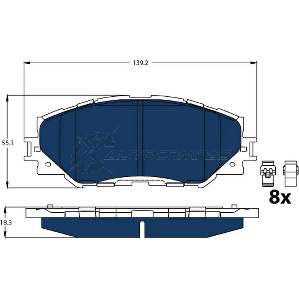 Тормозные колодки, комплект TRW QU0 9J7R gdb3425bte 1437237483 изображение 0