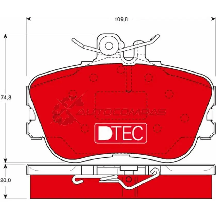 Тормозные колодки, комплект TRW 2 1439 gdb1094dte 7ZVKUQ0 1527641 изображение 0