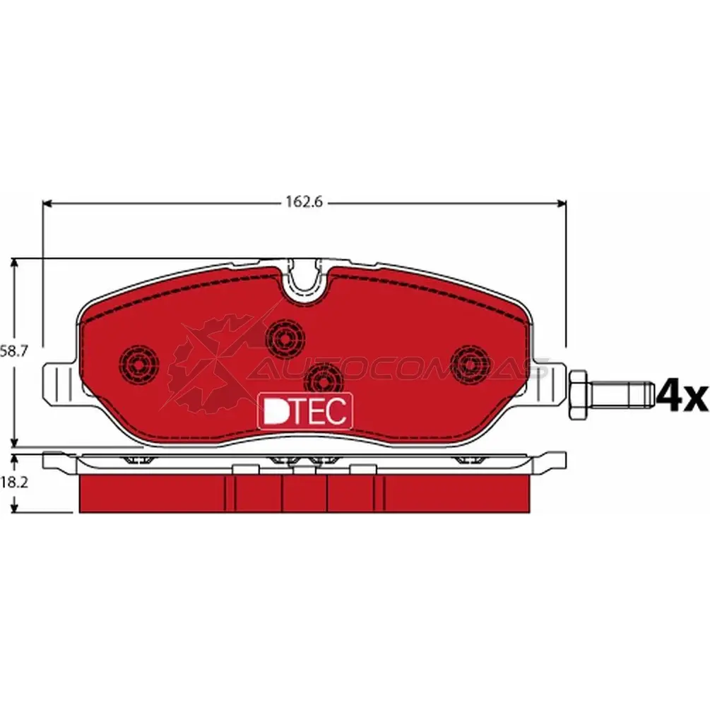Тормозные колодки, комплект TRW 2419 1 gdb1631dte CBND2Z 1528222 изображение 0