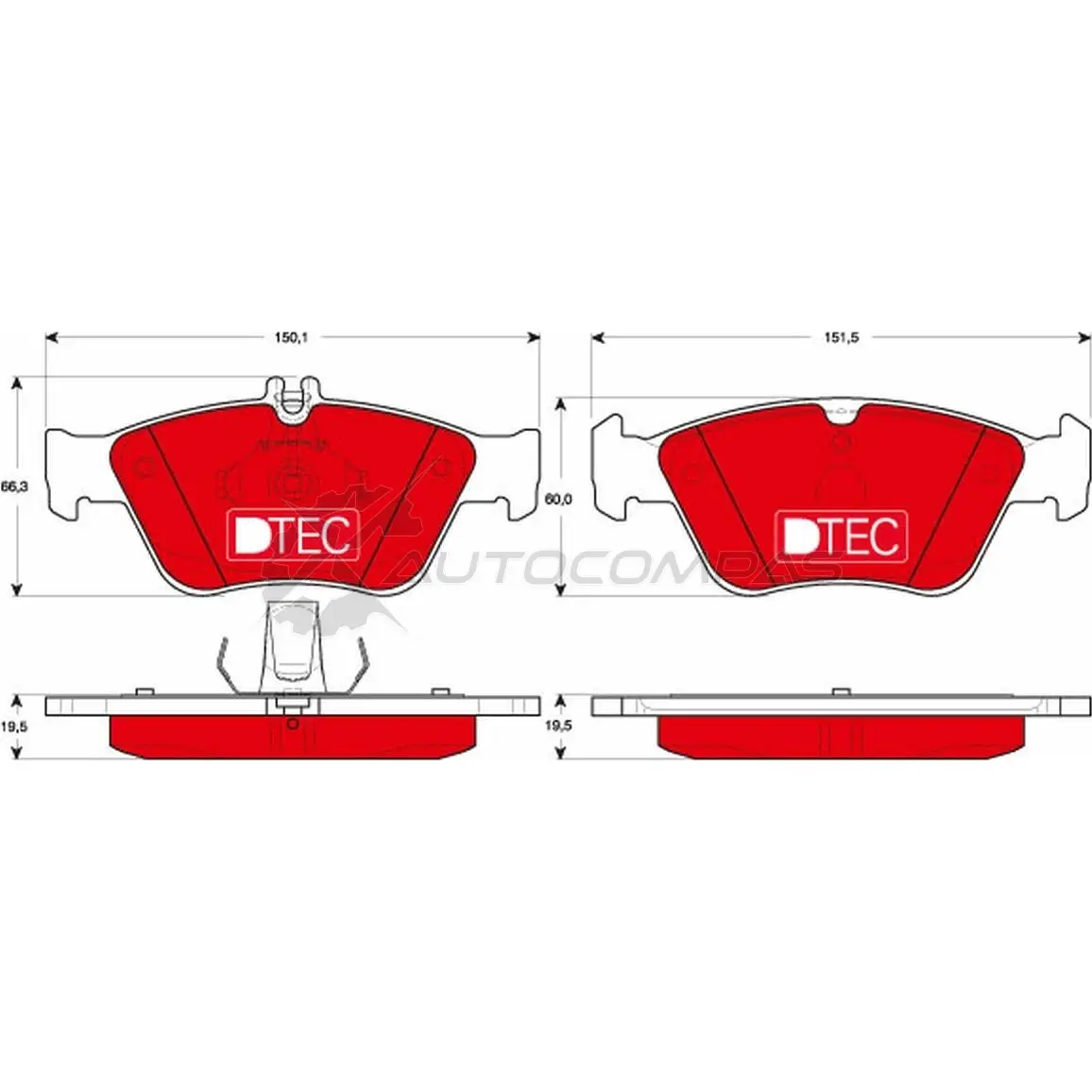 Тормозные колодки, комплект TRW gdb1205dte 1527743 3322938207649 SZ7YF2 X