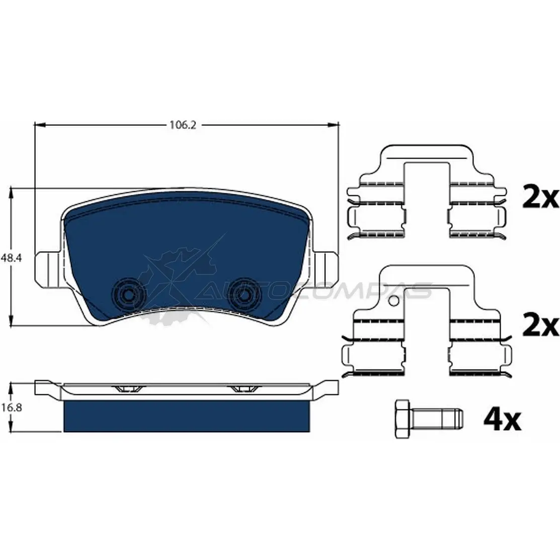 Тормозные колодки, комплект TRW gdb1685bte 1437237459 S HQCEAU изображение 0