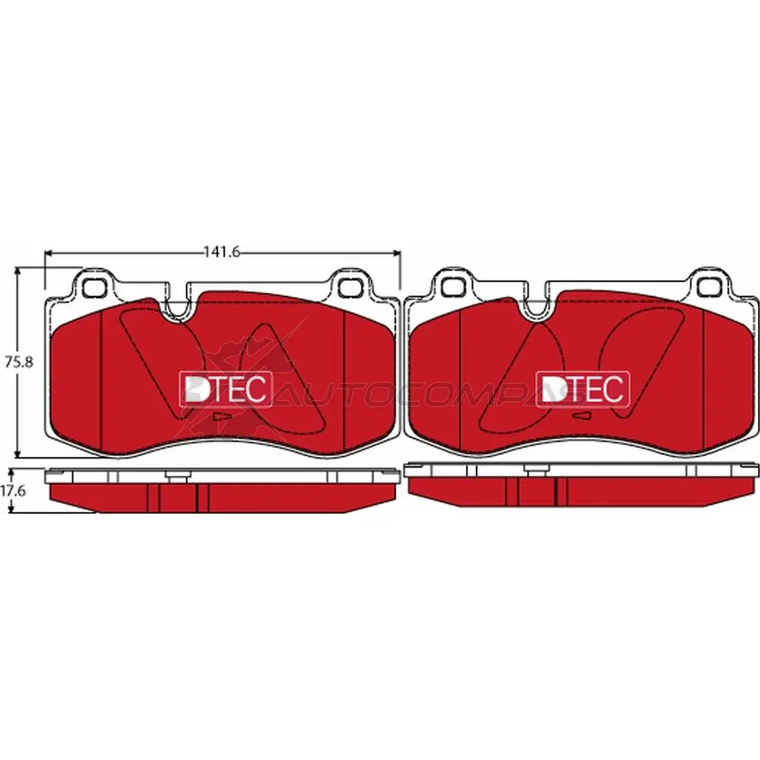 Тормозные колодки, комплект TRW F4IME 2396 0 1528357 gdb1733dte