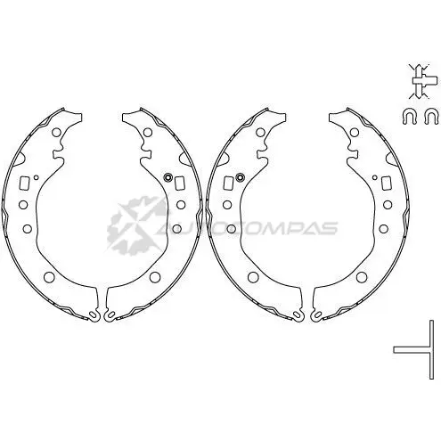 Барабанные тормозные колодки, комплект TRW 1437237554 gs8867 M9WNA K