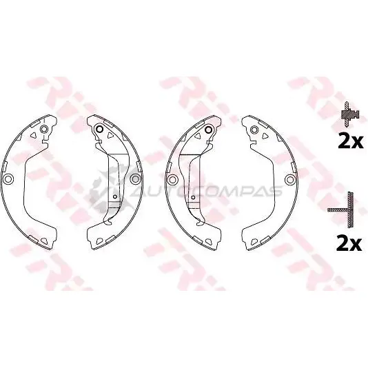 Барабанные тормозные колодки, комплект TRW C 31S4 gs8828 3322938297619 1216957029 - Изображение 1
