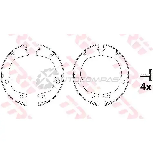 Колодки ручника TRW 8UXS SB4 gs8860 3322938347659 1216957041 - Изображение 1