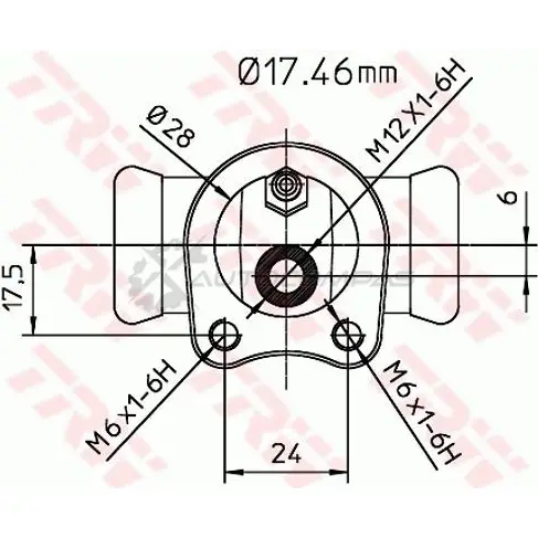 Рабочий тормозной цилиндр TRW 1521880 3322937006335 bwc112 DOXVAP P изображение 1