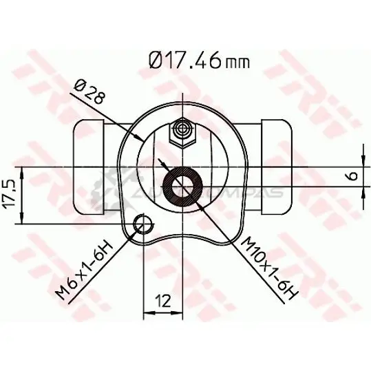 Рабочий тормозной цилиндр TRW 3322937008308 792 ADIP bwc115 1521882 изображение 1