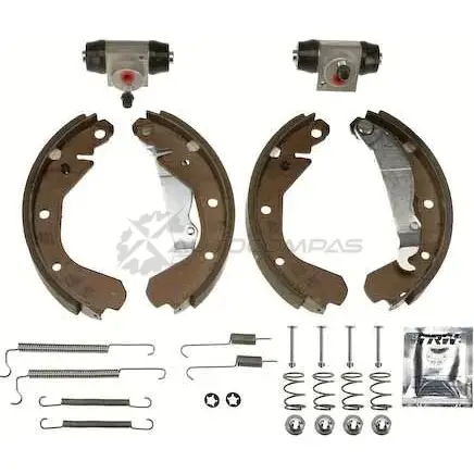Барабанные тормозные колодки, комплект TRW YF FJG 1521588 3322936002512 bk1621