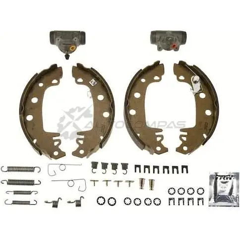 Барабанные тормозные колодки, комплект TRW bk1703 4EM E0R 1521656 3322937132348