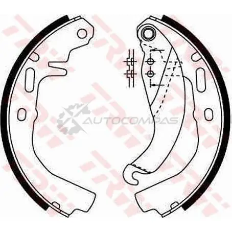 Барабанные тормозные колодки, комплект TRW 3322936300632 93XPIN Y gs6186 1530335 - Изображение 1