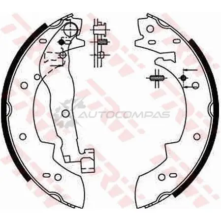 Барабанные тормозные колодки, комплект TRW TG P3D4Q gs6190 3322936300656 1530337 - Изображение 1