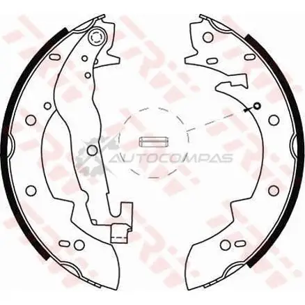 Барабанные тормозные колодки, комплект TRW gs6237 3322936300960 VL4 DA6 1530363 - Изображение 1