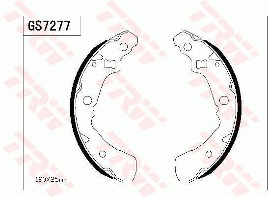 Тормозные колодки TRW 3322937311361 TTP7R D 1216946563 GS7277 изображение 0