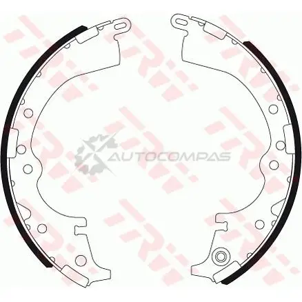 Барабанные тормозные колодки, комплект TRW 1N7JV 9O 3322937311927 gs7333 1530377