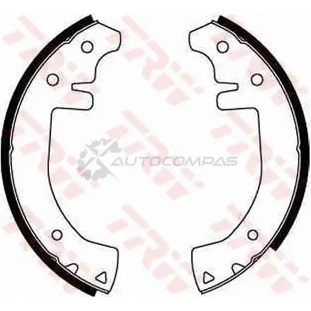 Барабанные тормозные колодки, комплект TRW gs8018 1530385 TAC IR 3322936301165 - Изображение 1