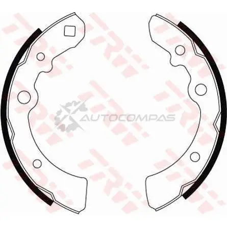 Барабанные тормозные колодки, комплект TRW 3322936301264 SPCD I gs8030 1216947543 - Изображение 1