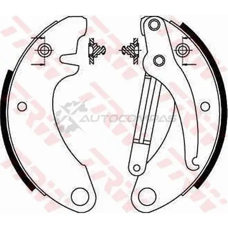 Барабанные тормозные колодки, комплект TRW gs8052 3322936301370 1530401 EJDU H - Изображение 1