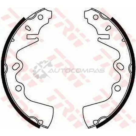 Барабанные тормозные колодки, комплект TRW gs8086 1530413 1IX R3SH 3322936301554 - Изображение 1