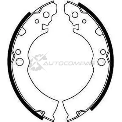 Барабанные тормозные колодки, комплект TRW 1530439 gs8157 3322936301905 8CL XAG изображение 1