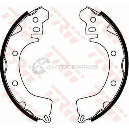 Барабанные тормозные колодки, комплект TRW 3322936302407 gs8221 DW HZZY 1530479 - Изображение 1