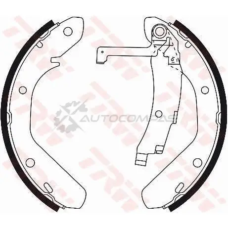 Барабанные тормозные колодки, комплект TRW gs8250 1530502 E86B NR 3322936302674 - Изображение 1