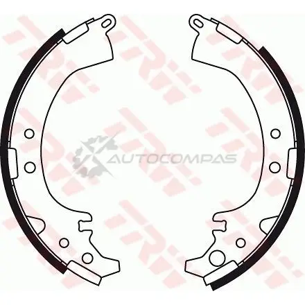 Барабанные тормозные колодки, комплект TRW 2T 0XD36 gs8449 3322937286768 1530565 - Изображение 1