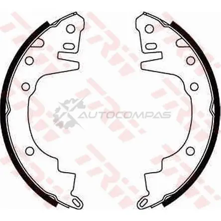 Барабанные тормозные колодки, комплект TRW gs8518 3322936303459 EW TA80 1530618 - Изображение 1