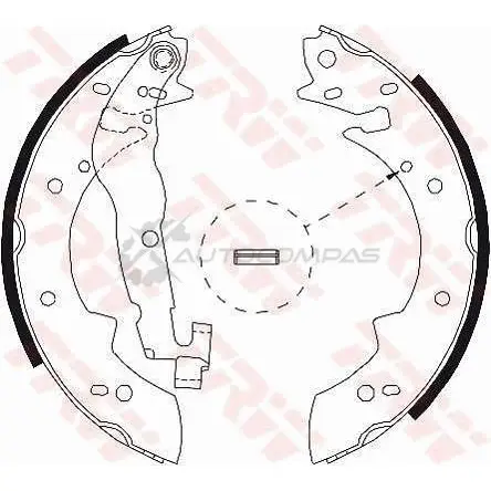 Барабанные тормозные колодки, комплект TRW GI AS4 gs8525 1530624 3322936303343 - Изображение 1