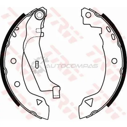 Барабанные тормозные колодки, комплект TRW gs8538 1530635 YX RK1 3322936303411 изображение 0