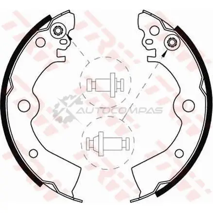 Барабанные тормозные колодки, комплект TRW 3322936305088 1530651 JZ2N UB7 gs8556 - Изображение 1