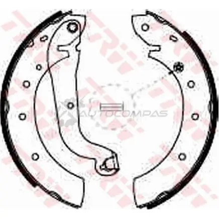 Барабанные тормозные колодки, комплект TRW 3322936305095 gs8557 1H QEPE 6196086 - Изображение 1