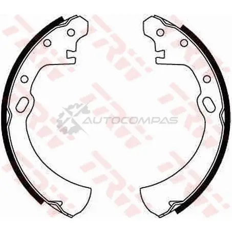 Барабанные тормозные колодки, комплект TRW gs8589 88 BRDBZ 3322936305408 1530672 - Изображение 1