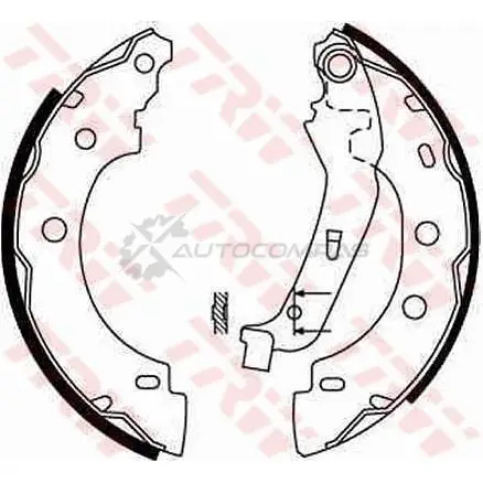 Барабанные тормозные колодки, комплект TRW V3FRD 3P 3322936304500 1530716 gs8650 - Изображение 1