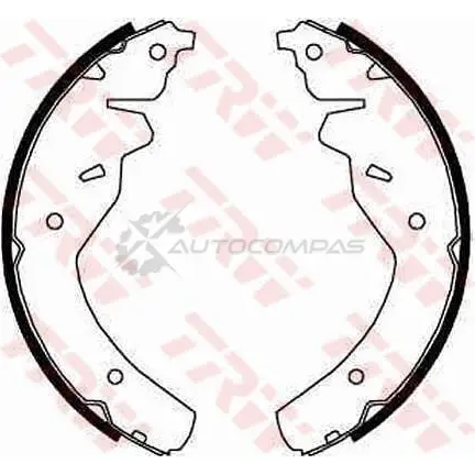 Барабанные тормозные колодки, комплект TRW D 5I5K 3322936304609 1530725 gs8660 - Изображение 1