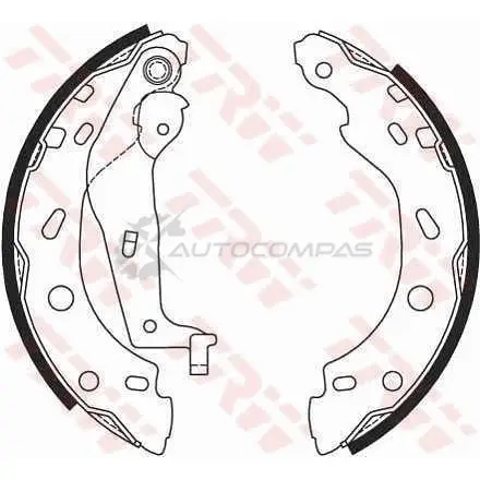 Барабанные тормозные колодки, комплект TRW gs8685 3322936304852 1530745 I NE72Y - Изображение 1