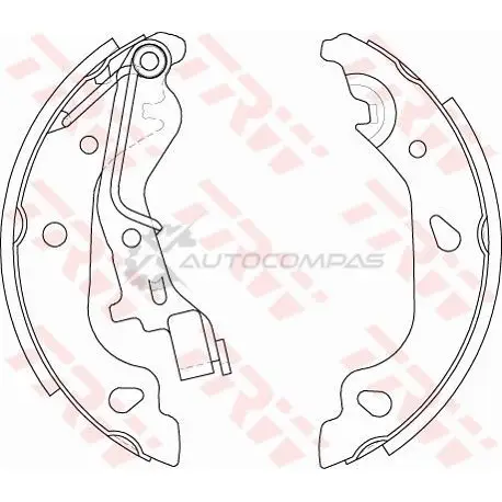 Барабанные тормозные колодки, комплект TRW 97ZE G4G 1530747 3322936304876 gs8687 изображение 0