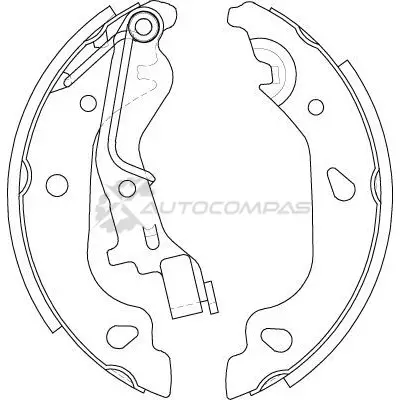 Барабанные тормозные колодки, комплект TRW 97ZE G4G 1530747 3322936304876 gs8687 изображение 1