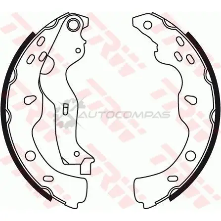 Барабанные тормозные колодки, комплект TRW gs8743 1530795 M76 BJ 3322937513567 - Изображение 1