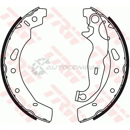 Барабанные тормозные колодки, комплект TRW P4DR8 G gs8787 1530834 3322937513826 - Изображение 1