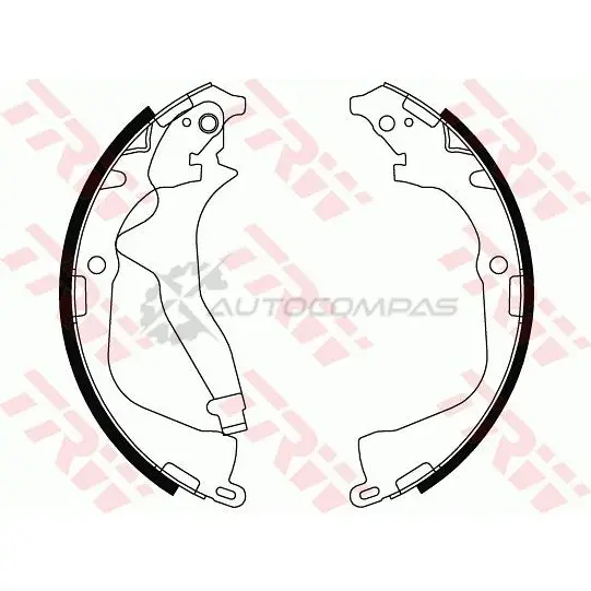Барабанные тормозные колодки, комплект TRW 3322938184704 1530845 IFH GH gs8800 - Изображение 1