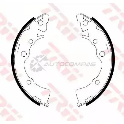 Барабанные тормозные колодки, комплект TRW gs8812 3322938266882 OLI7 D 1530853 - Изображение 1