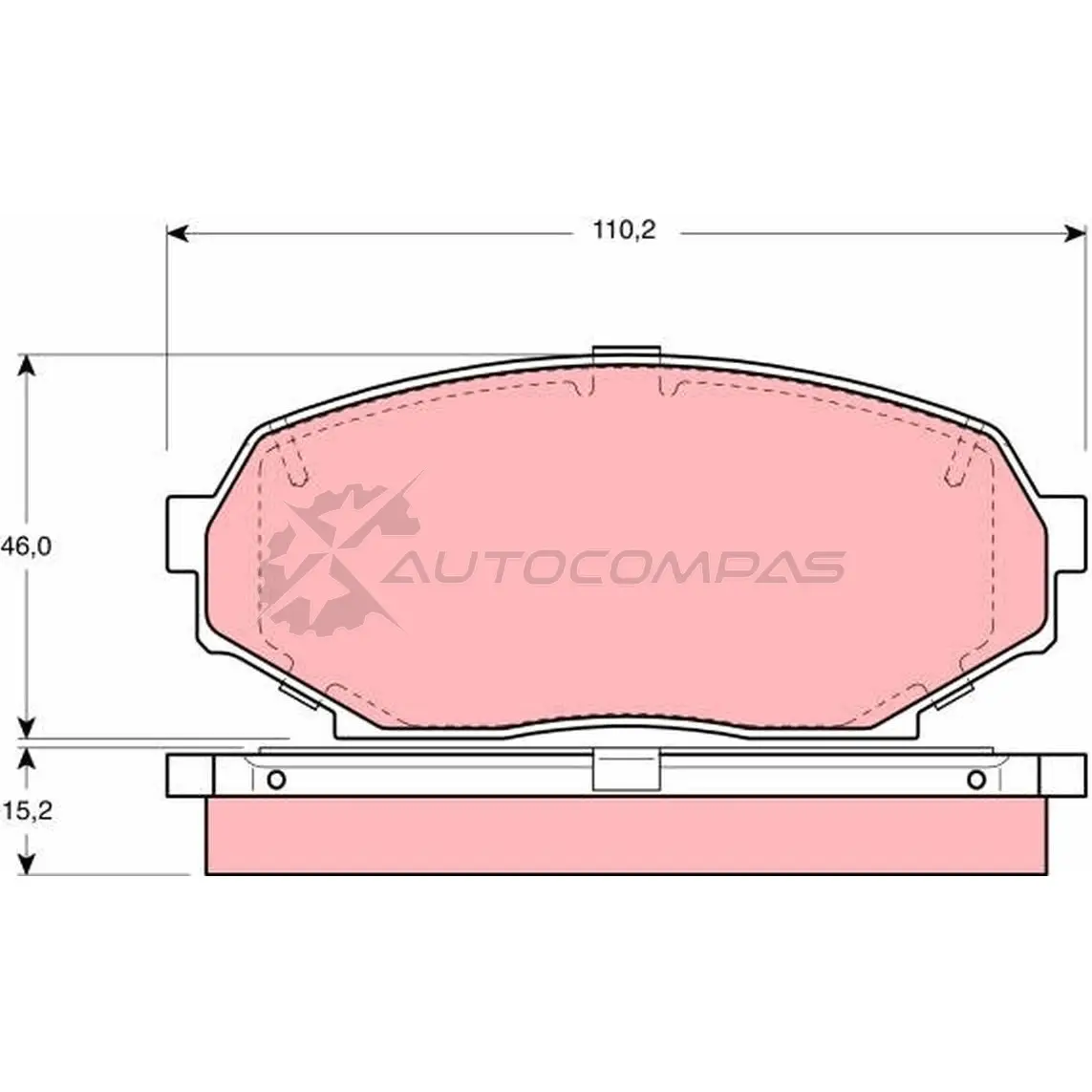 Тормозные колодки, комплект TRW 1527580 2155 2 2U71F gdb1028 изображение 0