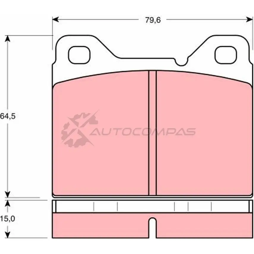 Тормозные колодки, комплект TRW 1527616 20 229 gdb1065 IA2RV