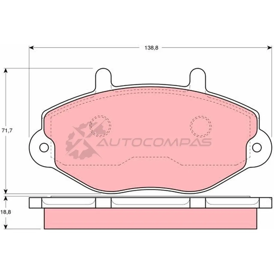 Тормозные колодки, комплект TRW 2146 9 67BNG gdb1080 1527630 - Изображение 1
