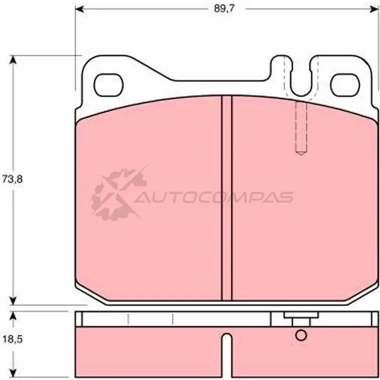 Тормозные колодки, комплект TRW gdb1103 1527650 AG247KR 2 0392 изображение 0