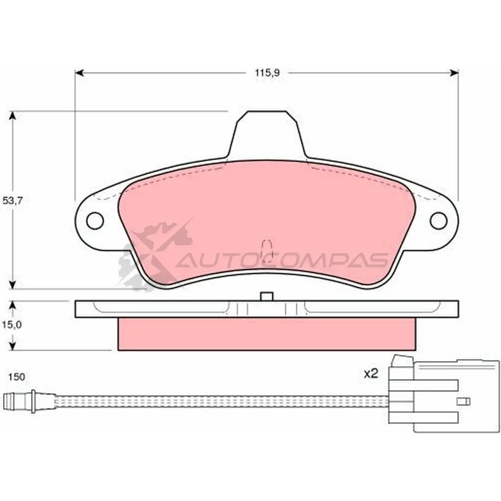 Тормозные колодки, комплект TRW 1527658 gdb1112 T6FOWX 2158 6 изображение 0