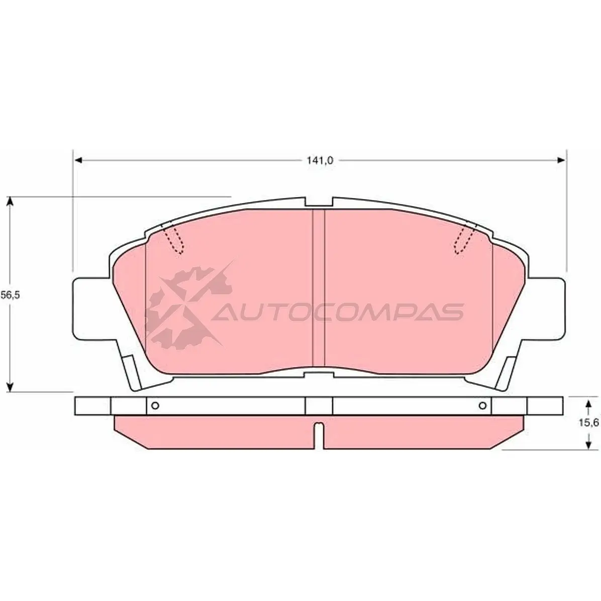 Тормозные колодки, комплект TRW 219 61 gdb1145 1527689 PHZUEB1 изображение 0