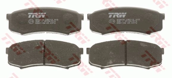 Тормозные колодки дисковые, комплект TRW 9U TOMJ 1439901272 GDB1182AT изображение 1