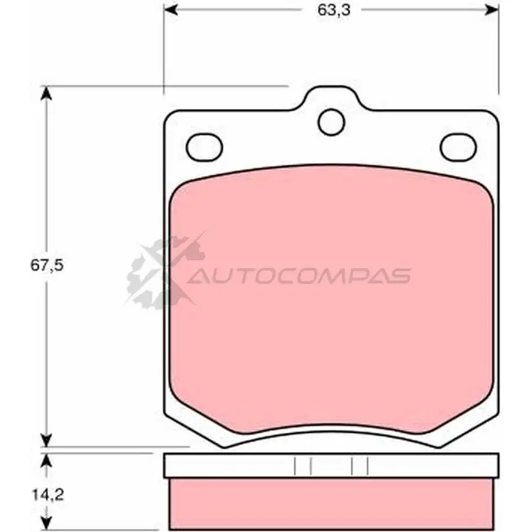 Тормозные колодки, комплект TRW 1527758 gdb122 6D6U3 2025 1